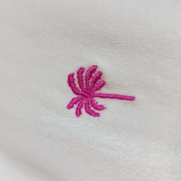 Lilly Pulitzer sz L Slim Long Sleeve Cotton Polo Shirt with Palm Tree Logo - Picture 3 of 6